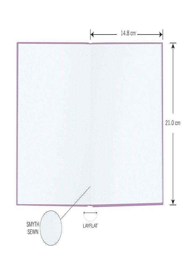 MENORAH دفتر مينورا - مقاس A5 - 140 غرام/متر مربع - (58 ورقة / 116 صفحة) دفتر رسم أنيق للفتيات - (المقاس: 21.0 سم × 14.8 سم) - مصنوع يدويًا بالكامل - دفتر رسم كاساتا - (أرجواني ملائكي - طائر) - رسم بورتريه - Image 4